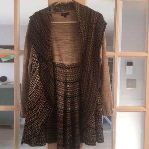 Grey open front cardigan